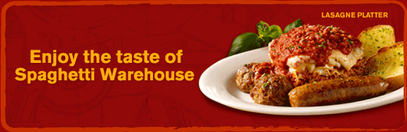 Enjoy the taste of Spaghetti Warehouse